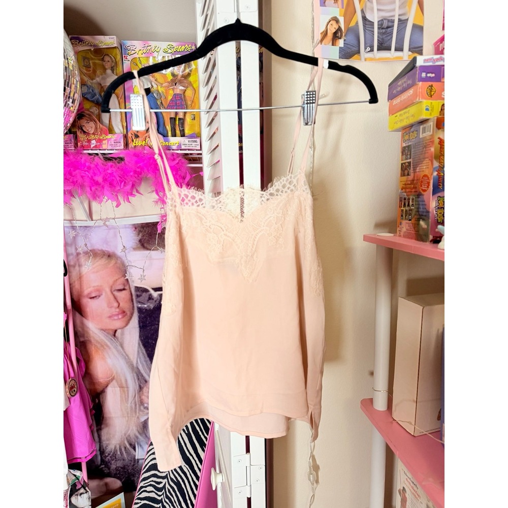 Lulus blush lace cami size small